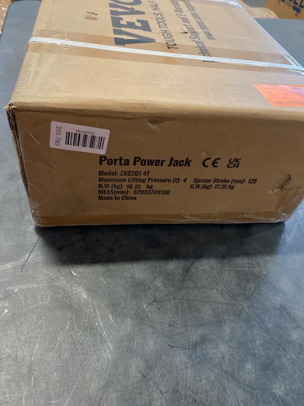 Photo 1 of 4 Ton Porta Power Hydraulic Ram Jack Kit 8800 Lbs. Load Body Repair Tool with 3.9 ft. Oil Hose Carry Case for Automotive