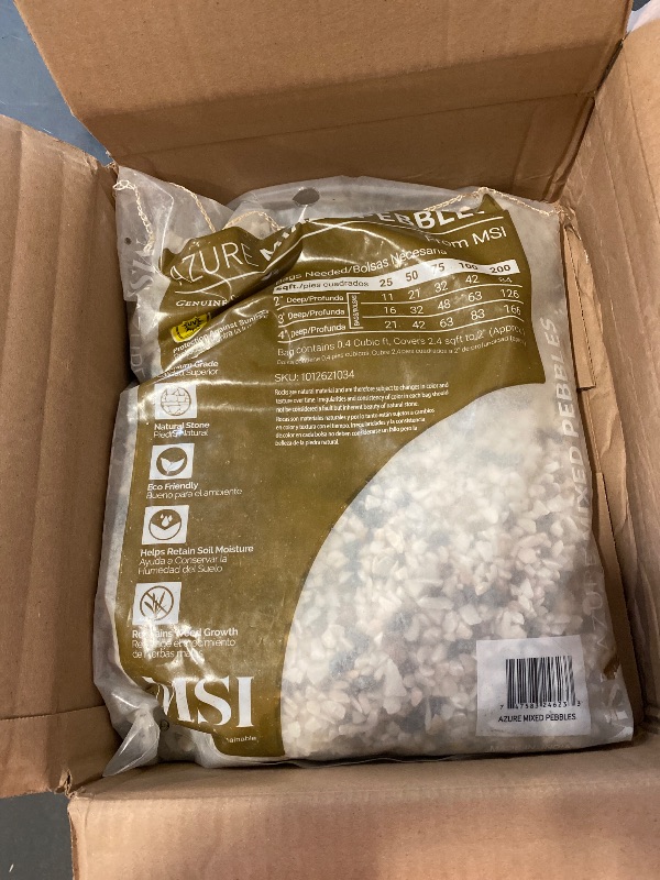 Photo 1 of Azure Mixed 0.4 Cu. Ft. per Bag 0.12 in. to 0.31 in. Bagged Landscape Pebbles (1-Bag)