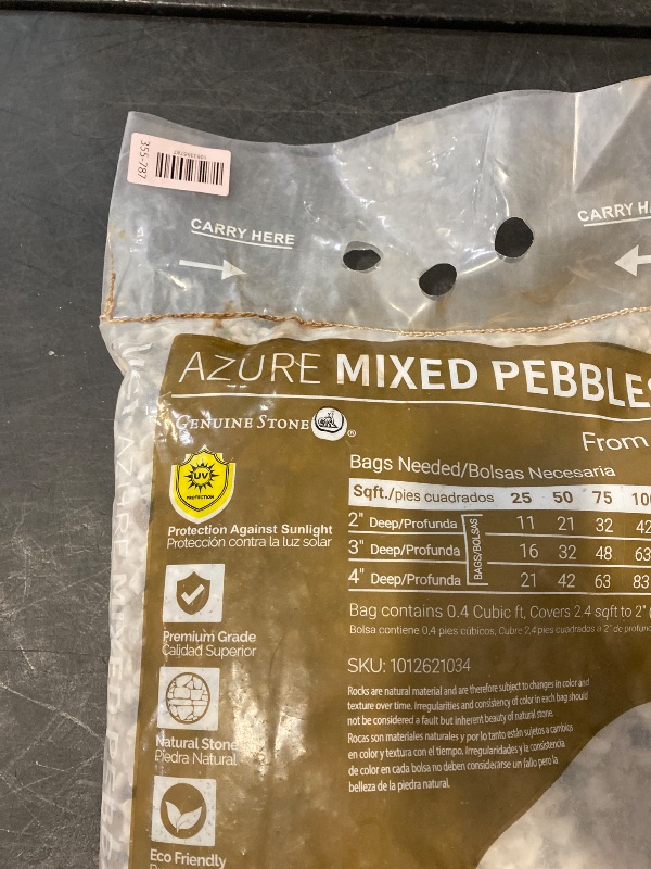 Photo 1 of Azure Mixed 0.4 Cu. Ft. per Bag 0.12 in. to 0.31 in. Bagged Landscape Pebbles (1-Bag)