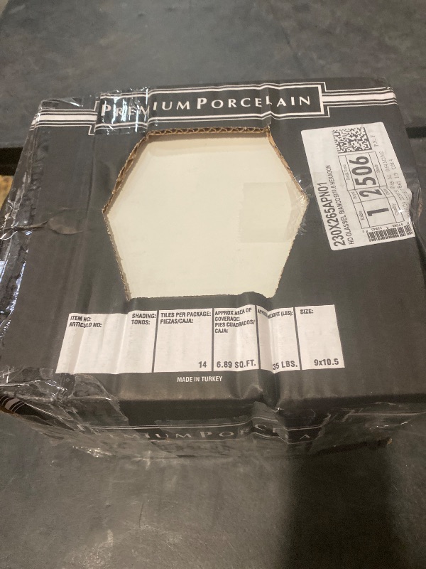 Photo 1 of Glassel Bianco Hexagon 9 in. x 10 in. Matte Porcelain Floor and Wall Tile (6.89 sq. ft./Case)