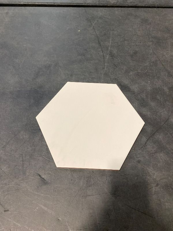 Photo 1 of Glassel Bianco Hexagon 9 in. x 10 in. Matte Porcelain Floor and Wall Tile (6.89 sq. ft./Case)