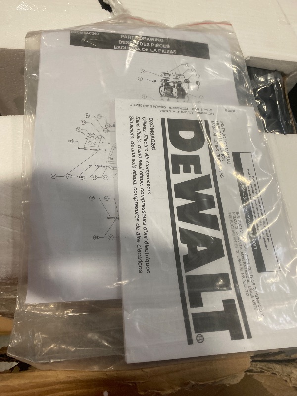 Photo 1 of DEWALT 26 Gallon Quiet Portable Air Compressor (DXCMSAC260)