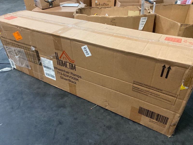 Photo 1 of Lightweight Aluminum Portable Skidproof PVC Carpeted Folding Wheelchair Ramp, 6'