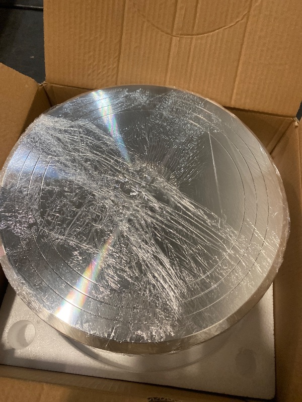Photo 1 of Aluminium Alloy Revolving Cake Stand 12 Inch Rotating Cake Turntable for Cake, Cupcake Decorating Supplies