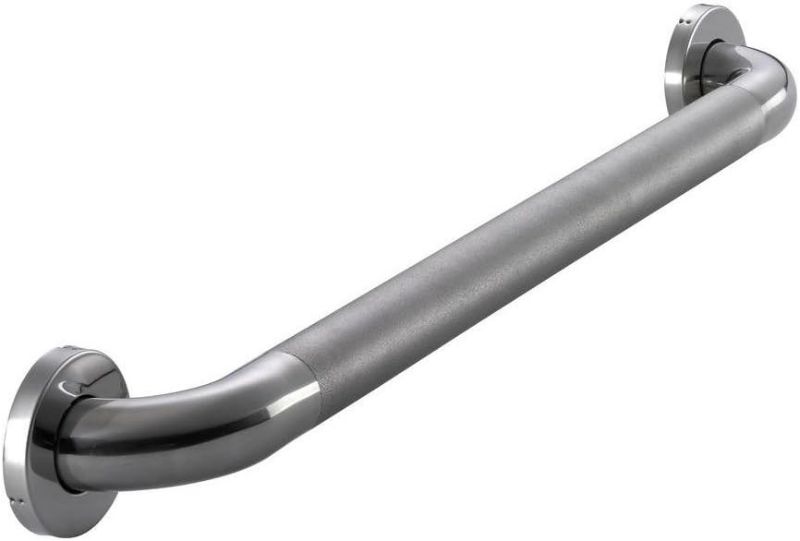 Photo 1 of Glacier Bay 24 in. x 1-1/2 in. Concealed Peened ADA Compliant Grab Bar in Polished Stainless Steel