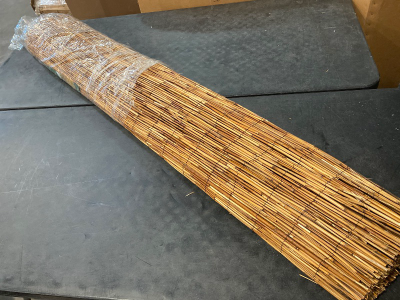 Photo 1 of 6 ft. H x 16 ft. W Carbonized Reed Fence