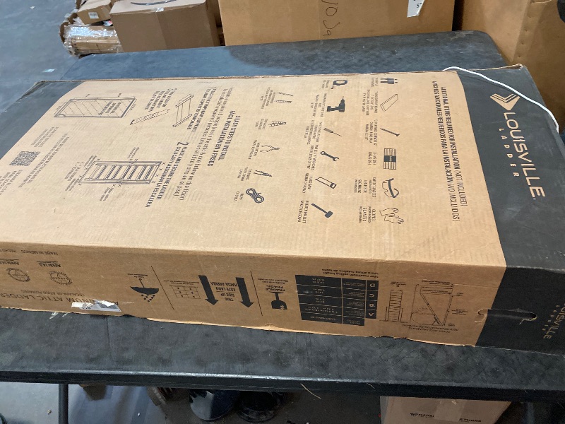 Photo 1 of LOUISVILLE LADDER 25.5X54 ALUMINUM ATTIC LADDER, 375-POUND LOAD CAPACITY