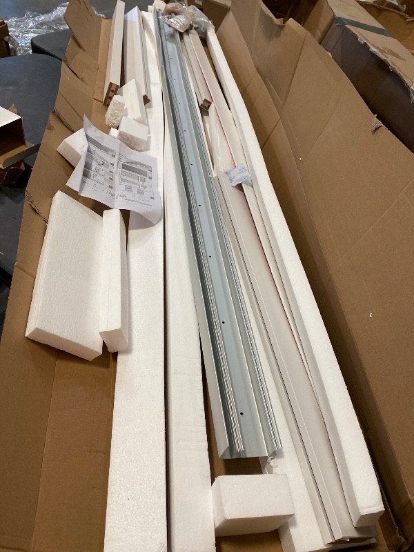 Photo 1 of 60 in. Bypass Sliding 2 Door Complete Hardware Kit with Zinc Track