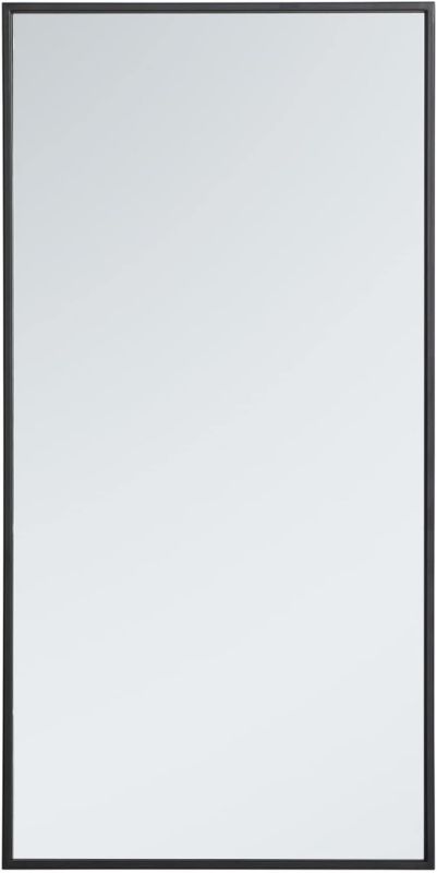 Photo 1 of Elegant Decor Monet Home Office Decorative Rectangle Framed Wall Mirror, 18" L x 36" H - Black