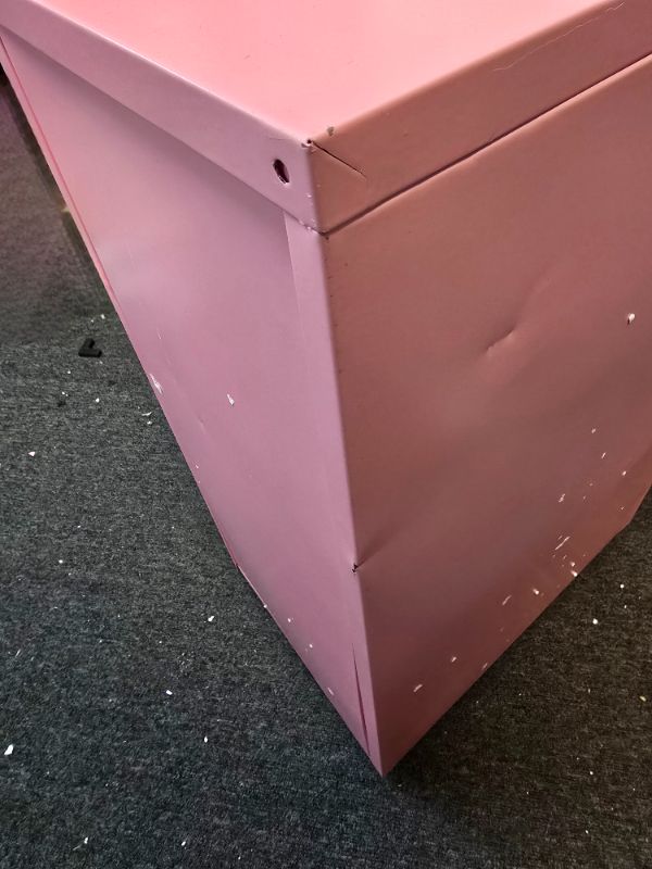 Photo 1 of 5-Drawer File Cabinet, Metal Mobile File Cabinet with Wheels, Filing Cabinet Under Desk for Home/Office (Size:11.02" L x 16.1" W x 27.2" H,Color:Pink)