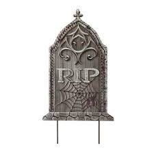 Photo 1 of 24" Grave and Bones Metal Tombstone
