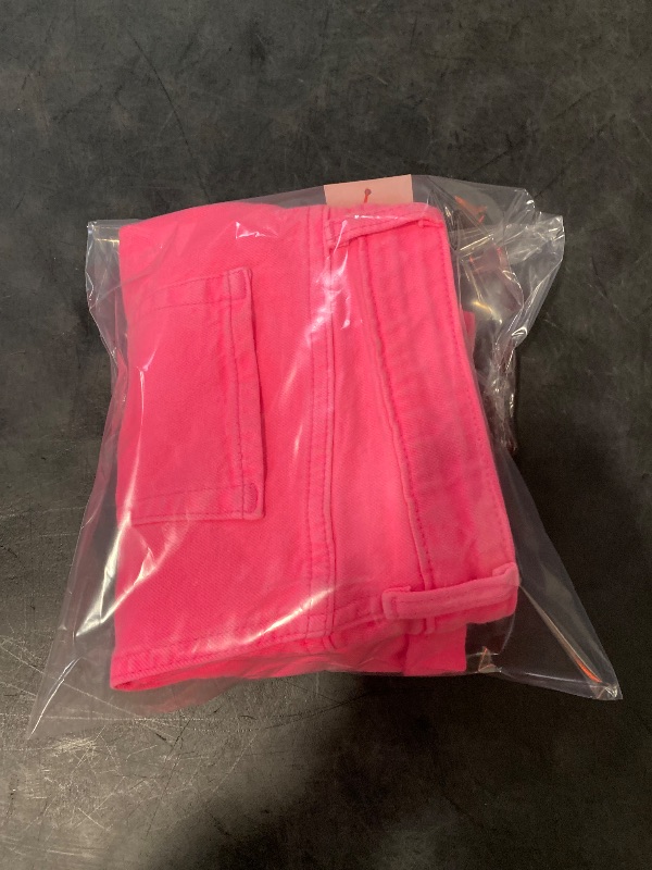 Photo 1 of L Neon Pink Mid-Rise Stretch Cuffed Shorts