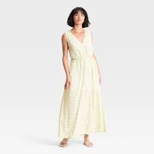 Photo 1 of L Women's Maxi Sundress Cream Print