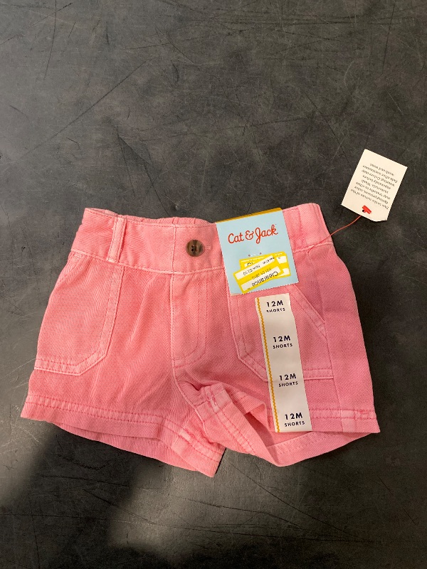 Photo 1 of 12M Medium Toddler Girls' Twill Shorts Pink