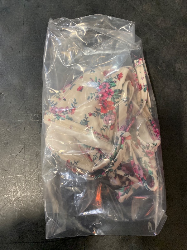 Photo 1 of S Women's Low-Rise Ultra High Leg Extra Cheeky Side-Tie Bikini Bottom Pink/Red Floral Print