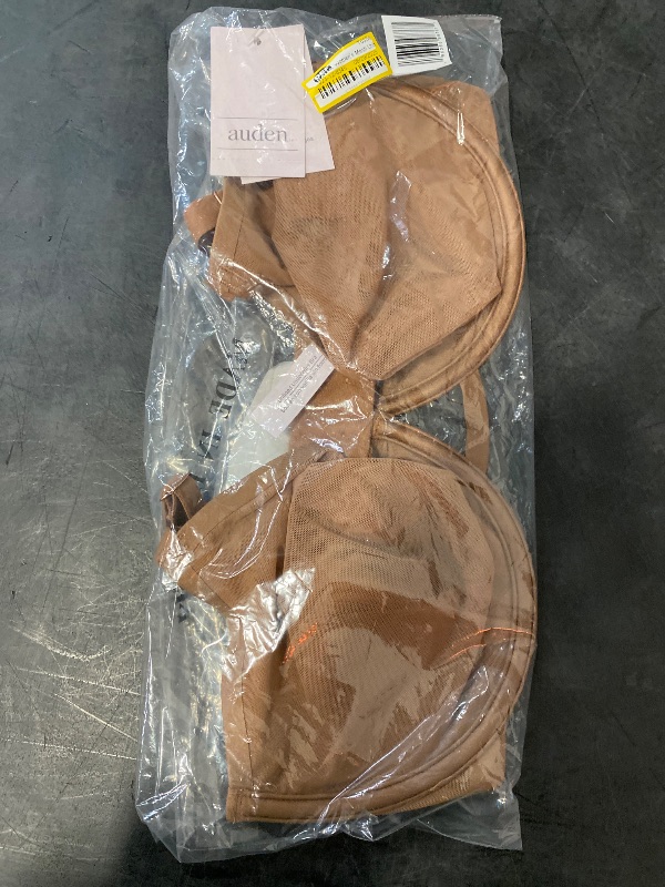 Photo 1 of 32DDD Women's Mesh Unlined Demi Bra Brown