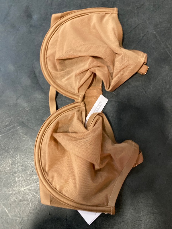 Photo 1 of 32DDD Women's Mesh Unlined Demi Bra Brown