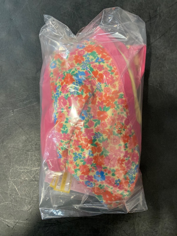 Photo 1 of 1X Women's Mid-Rise High Leg Cheeky Bikini Bottom Pink Floral Print