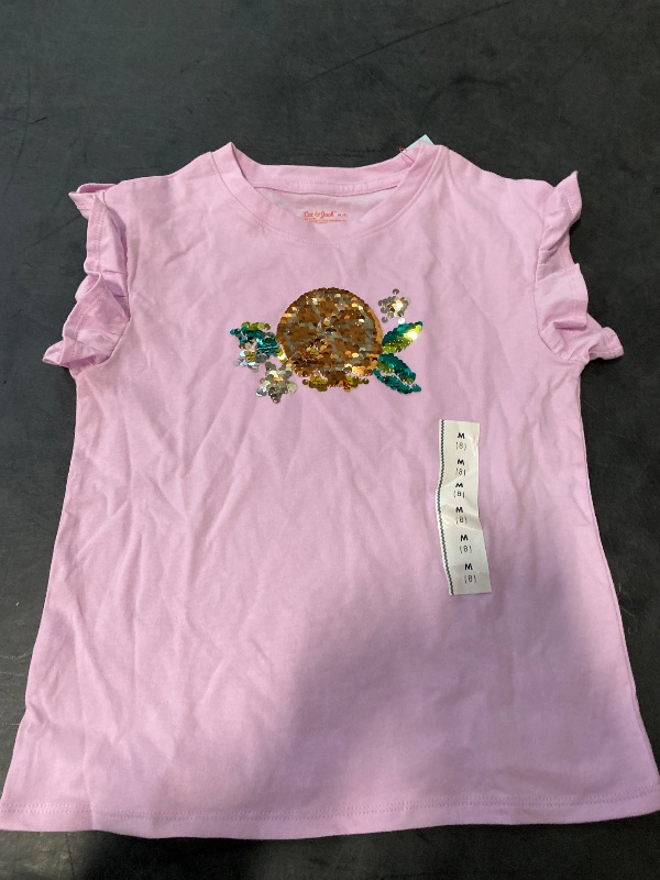 Photo 1 of M Girls' Short Sleeve 'Lemon' Flip Sequin T-Shirt Light Purple