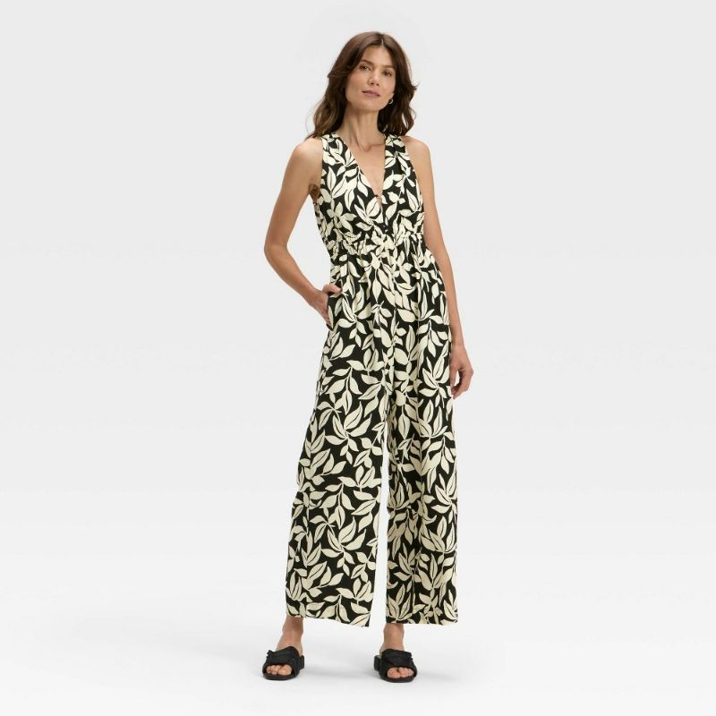 Photo 1 of L Women's Jumpsuit Black Leaf