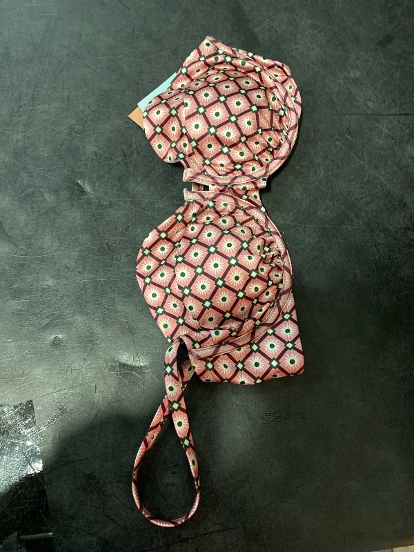 Photo 1 of 34DD Women's Geo Print Balconette Underwire Bikini Top Multi