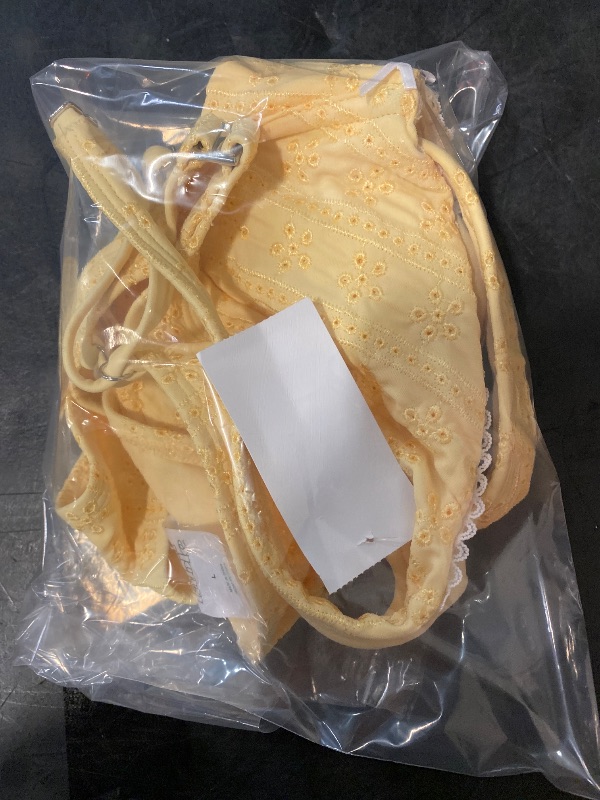 Photo 1 of L Eyelet Bra Yellow