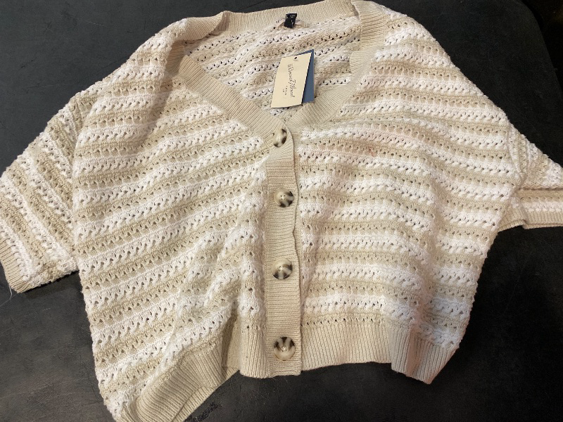 Photo 1 of 1X Women's Short Sleeve Button-Front Cardigan