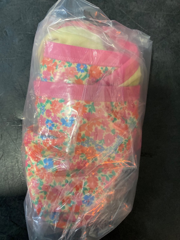 Photo 1 of 2X Women's Mid-Rise High Leg Cheeky Bikini Bottom Pink Floral Print