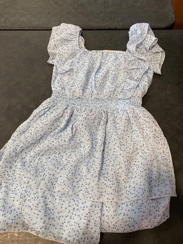 Photo 1 of L Girls' Floral Tiered Chiffon Dress Yellow