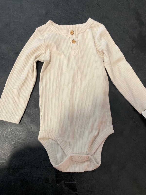 Photo 1 of 18M Baby Long Sleeve Henley Bodysuit Cream