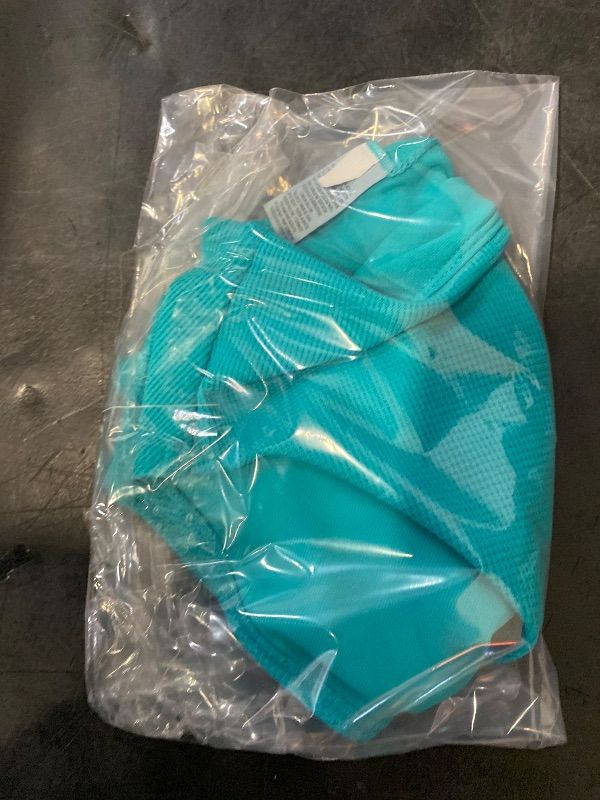 Photo 1 of XS Women's Pique High Waist High Leg Medium Coverage Bikini Bottom Teal Blue