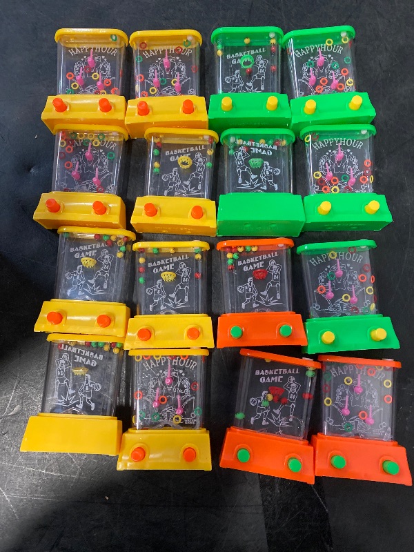 Photo 1 of 16 Pcs Handheld Water Game Arcade Water Ring Game for Beach Toys Party Favor Fish Rings Fun Game for Basketball Fun Gifts for Men Retro Pastime, Without Water