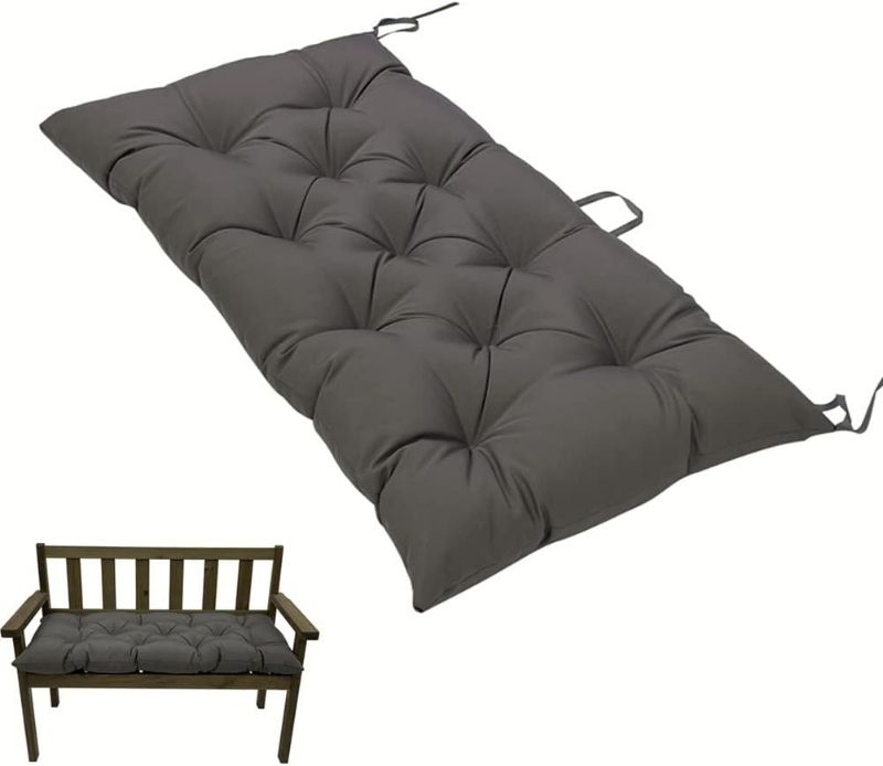 Photo 1 of Indoor/Outdoor Bench Cushion,Waterproof Swing Seat Cushion,Outdoor Chair Cuhion,for Lounger Garden Furniture Patio Loveseat (47.2'' x 19.7'', Dark Grey)