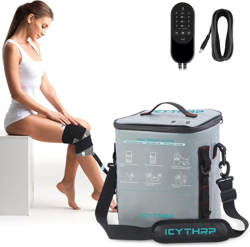 Photo 1 of Cold Therapy Machine with Programmable Timer, Portable Ice Machine for Knee After Surgery, Knee Replacement Recovery System for Pain Relief w/Compression Pad for Shoulder, Hip and Ankle