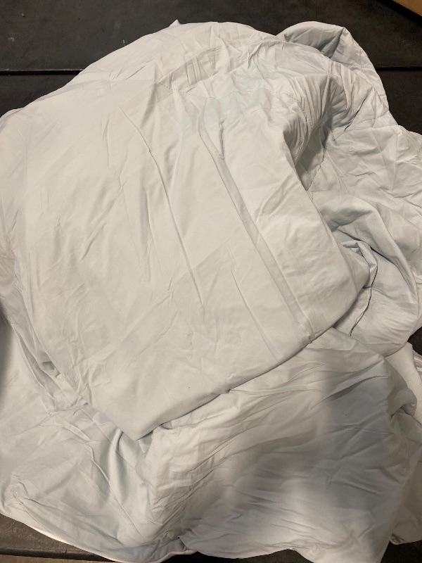 View 2 of Cozy Bliss Cooling Comforter King Size, Cooling Blankets for Hot Sleepers and Night Sweats, Blue Summer Comforter for King Size Bed, Breathable Soft Lightweight Silk Smooth