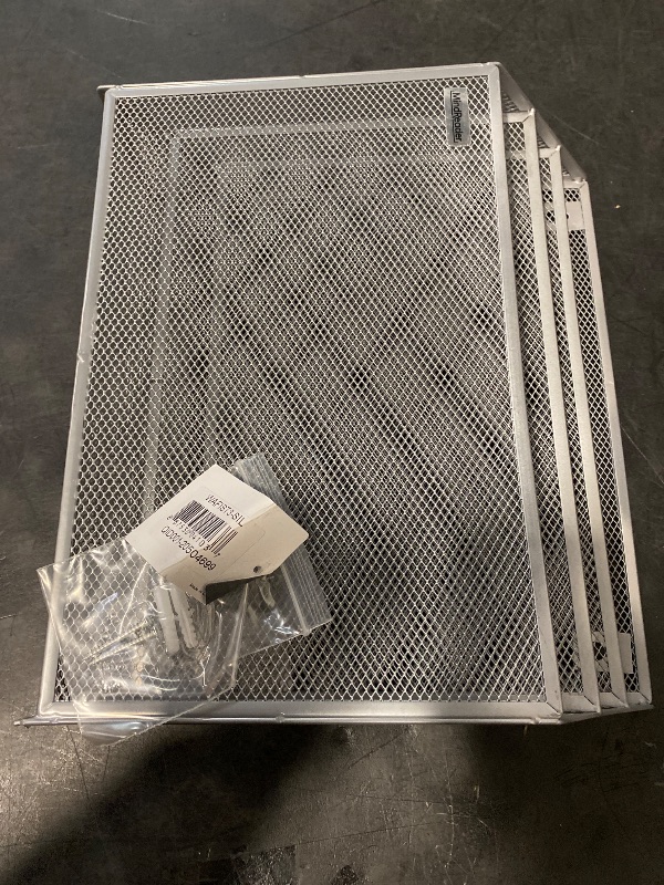 Photo 1 of Mind Reader Vertical File Storage, Desktop Organizer, Workspace, Office, Metal Mesh, 12.5" L x 3.75" W x 11.5" H, Black