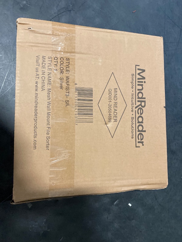 Photo 1 of Mind Reader Vertical File Storage, Desktop Organizer, Workspace, Office, Metal Mesh, 12.5" L x 3.75" W x 11.5" H, Black