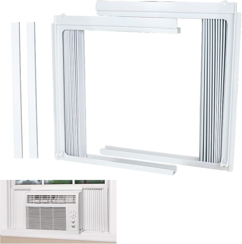 Photo 1 of LBG Products Window Air Conditioner Side Panel and Frame Set,AC Accordion Filler Kit,Fits Most 5000BTU Window Air Conditioners, AC Side Panels with Frame