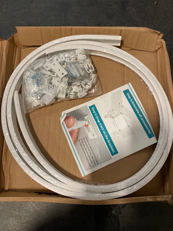 Photo 1 of Ceiling Curtain Track Flexible Bendable Ceiling Curtain Rail Set for Window Door Curtain Shower Room Divider Curtains RV (3 Meters)