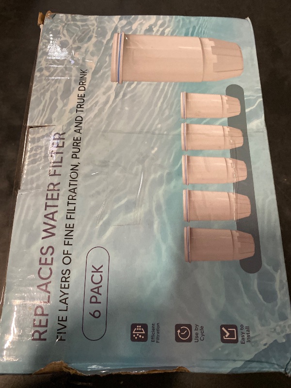 Photo 1 of Fit for zero Pitcher and Dispenser ZR-001 ZR-004 ZP-006 ZR-017 Water Filter, Multi-Stage Filter System, Reduce Lead, Chromium, and PFOA/PFOS, Pack of 6,by Cobectal