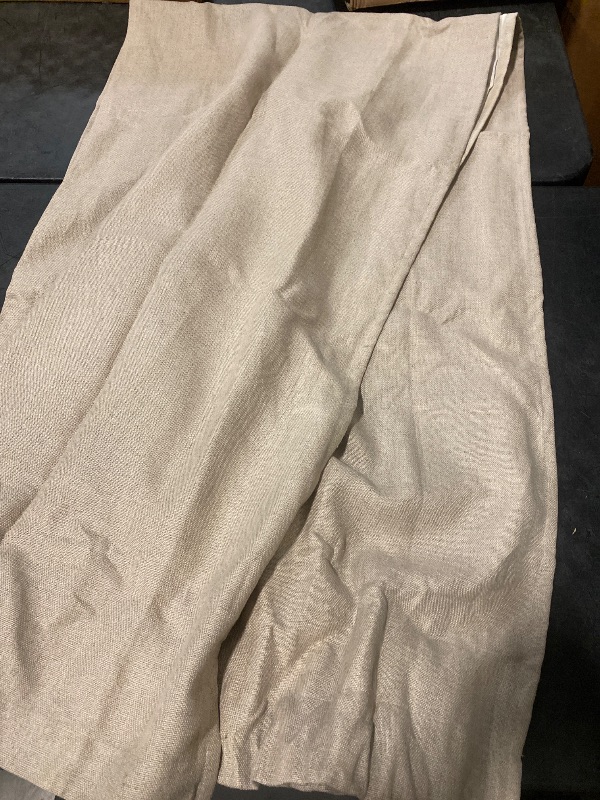 Photo 1 of 96 Inches Long Linen Semi Sheer Curtains for Living Room 2 Panel Set, Light Filtering Drapes Natural Textured with Rod Pocket Back Tab for Farmhouse Bedroom, Each Panel 52 Inch Wide