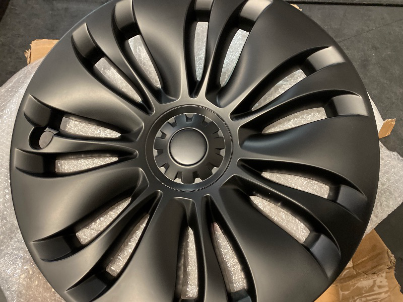 Photo 1 of 19 Inch Wheel Covers for Tesla Model Y Accessories 2020-2024 Matte Black ABS Material Hubcaps Replacement for Tesla Model Y 1PCS