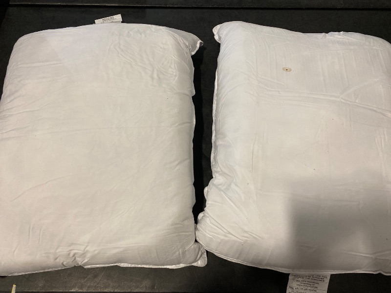 Photo 1 of Down Alternative Pillows for Stomach and Back Sleepers, Soft Density, Standard, Pack of 2, White, 26 in L x 20 in W