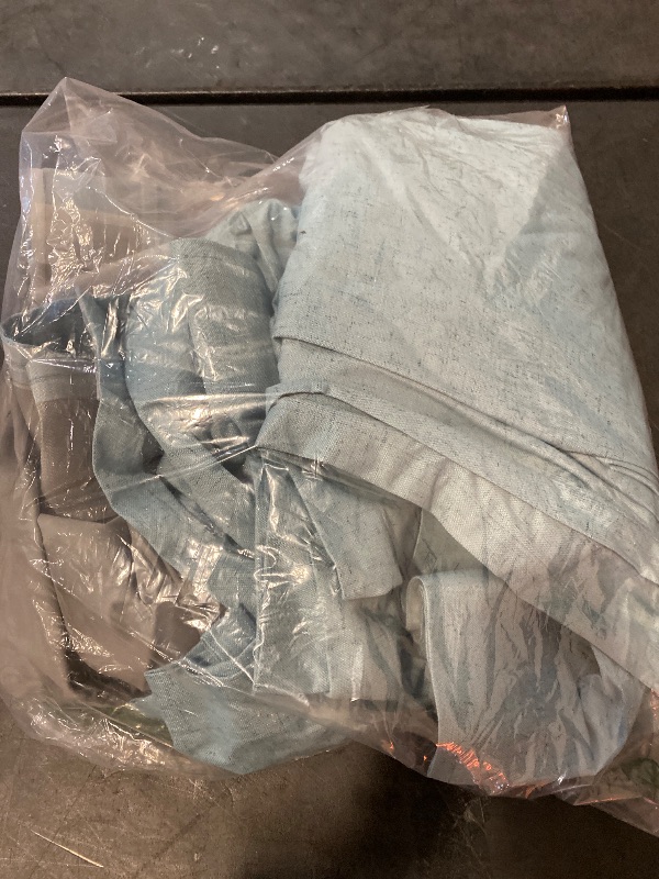 Photo 1 of 100% Blackout Linen Curtains 84 Inch Length 2 Panels Set for Living Room Bedroom Back Tab Thermal Insulated Black Out Linen Drapes Room Darkening Window Curtains 84 Inches Long,Light Blue