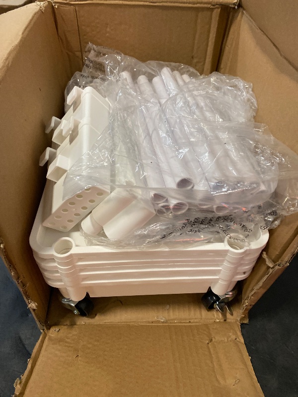 Photo 1 of 4 Tier Rolling Utility Cart with Drawer,REBECAT Utility Cart Made of Multifunctional Storage Organizer Tool for Kitchen,Bathroom,Living Room,Office(Gray)