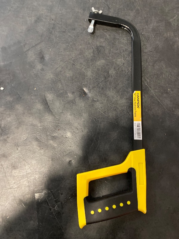 Photo 1 of 12inch High-Tension Hacksaw Frame with 24 TPI Bi-metal Blade, Hand Saw Suitable for Metal, wood, PVC, Carpentry