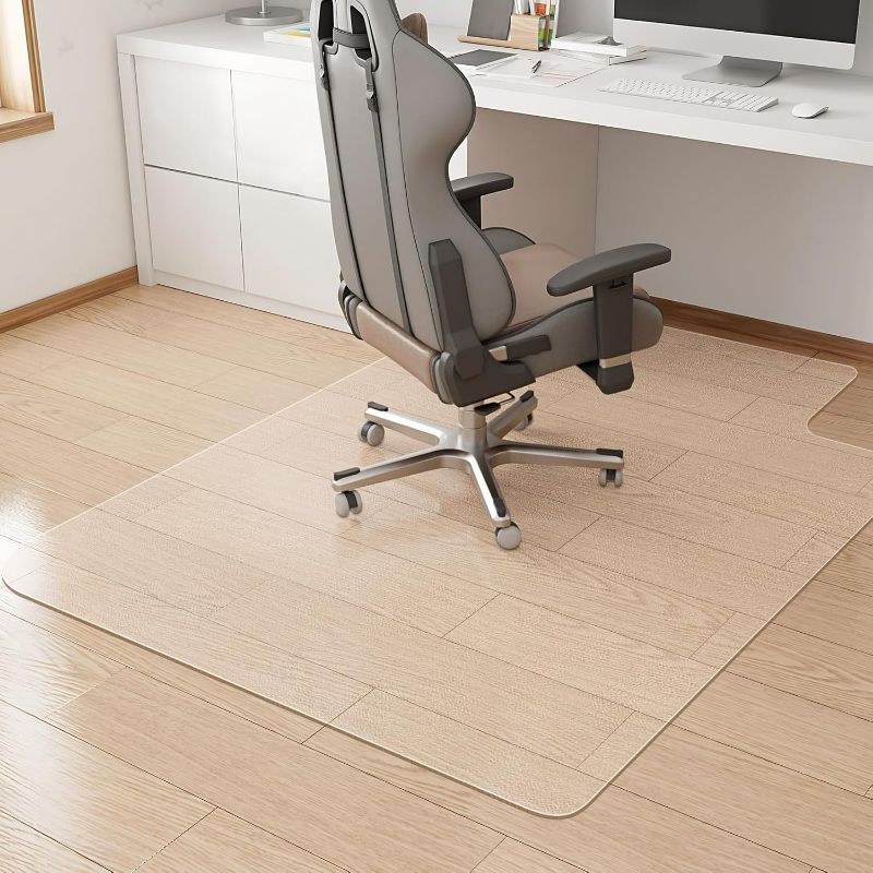 Photo 1 of 45"x53" KMAT Office Chair Mat,Easy Glide Hard Wood Tile Floor Mats,Chair Mat for Home Office Rolling Chair,Heavy Duty Floor Protector -Anti-Slip with Lip