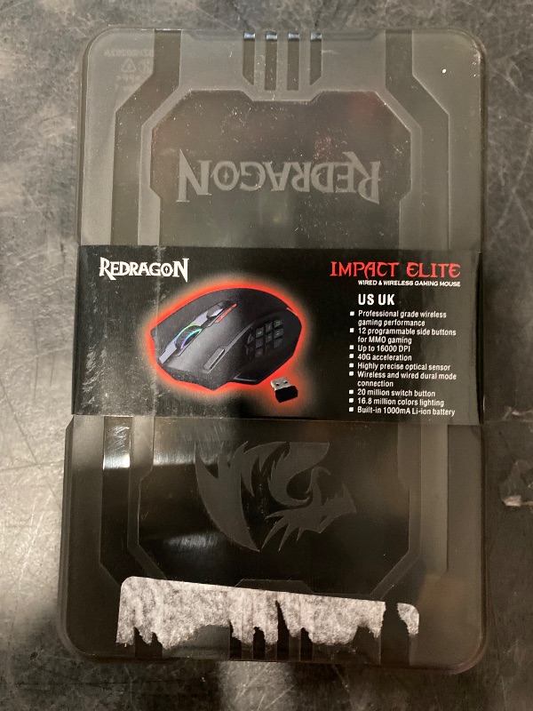 View 4 of Redragon M913 Impact Elite Wireless Gaming Mouse, 16000 DPI Wired/Wireless RGB Gamer Mouse with 16 Programmable Buttons, 45 Hr Battery and Pro Optical Sensor, 12 Side Buttons MMO Mouse