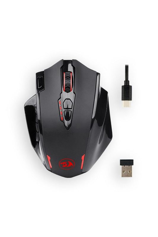 Photo 1 of Redragon M913 Impact Elite Wireless Gaming Mouse, 16000 DPI Wired/Wireless RGB Gamer Mouse with 16 Programmable Buttons, 45 Hr Battery and Pro Optical Sensor, 12 Side Buttons MMO Mouse