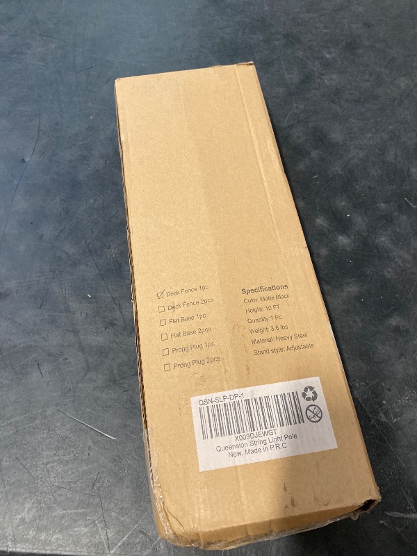 Photo 1 of 10FT Deck String Light Poles for Outdoor String Lights for Garden, Backyard, Patio Lighting Stand for Parties, Bistro & Weddings, 1 Pack